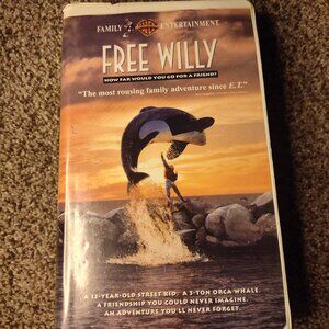 Free Willy Warner Brothers Vintage VHS 1993 Tape 18101 Hi Fi Clamshell